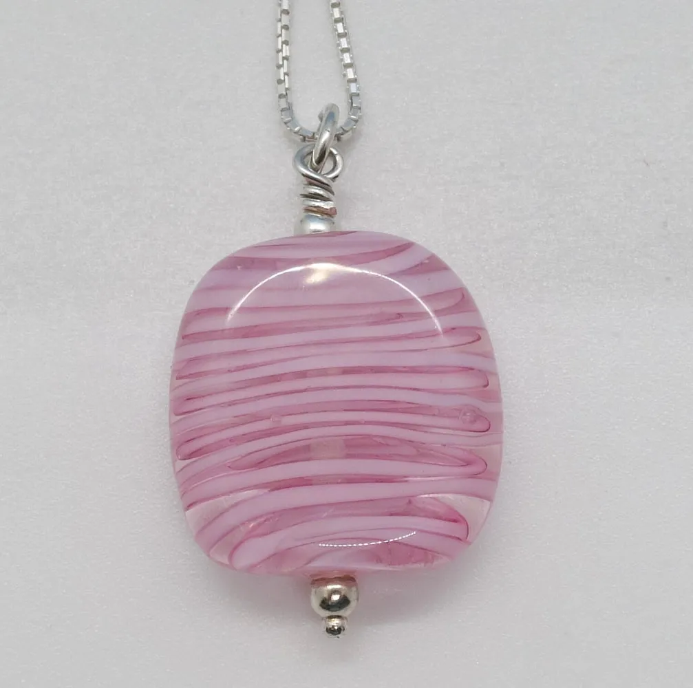 pink ribbon mini pendant