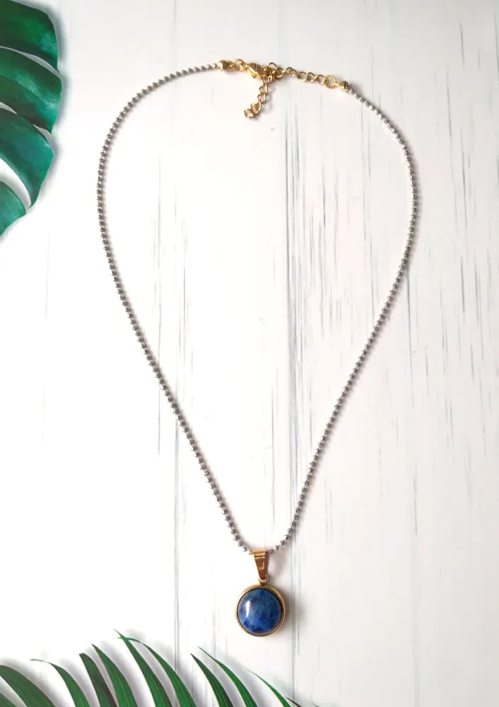 Polly Chain Single Gem Drop Pendant