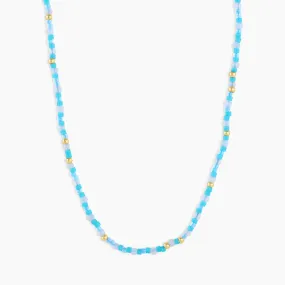 Poppy Gem Necklace Blue Lace Agate