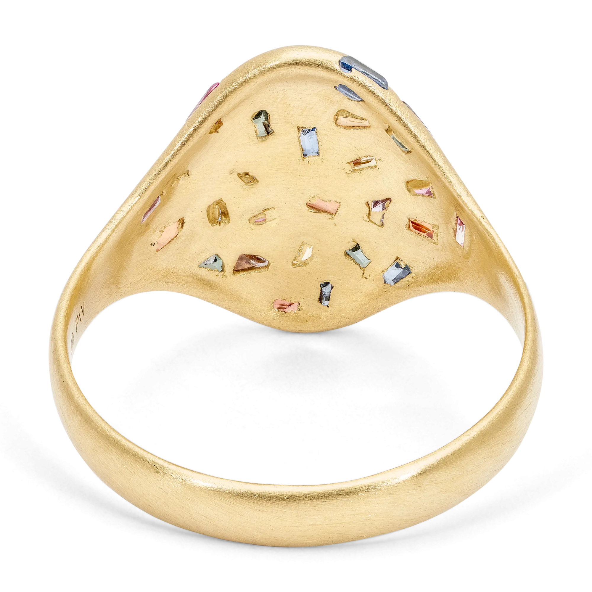 Rainbow Baguette Signet Ring - Made to Order