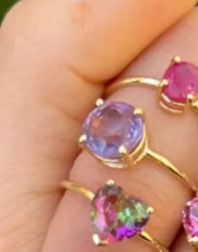 Round Ametrine Gem Candy Ring