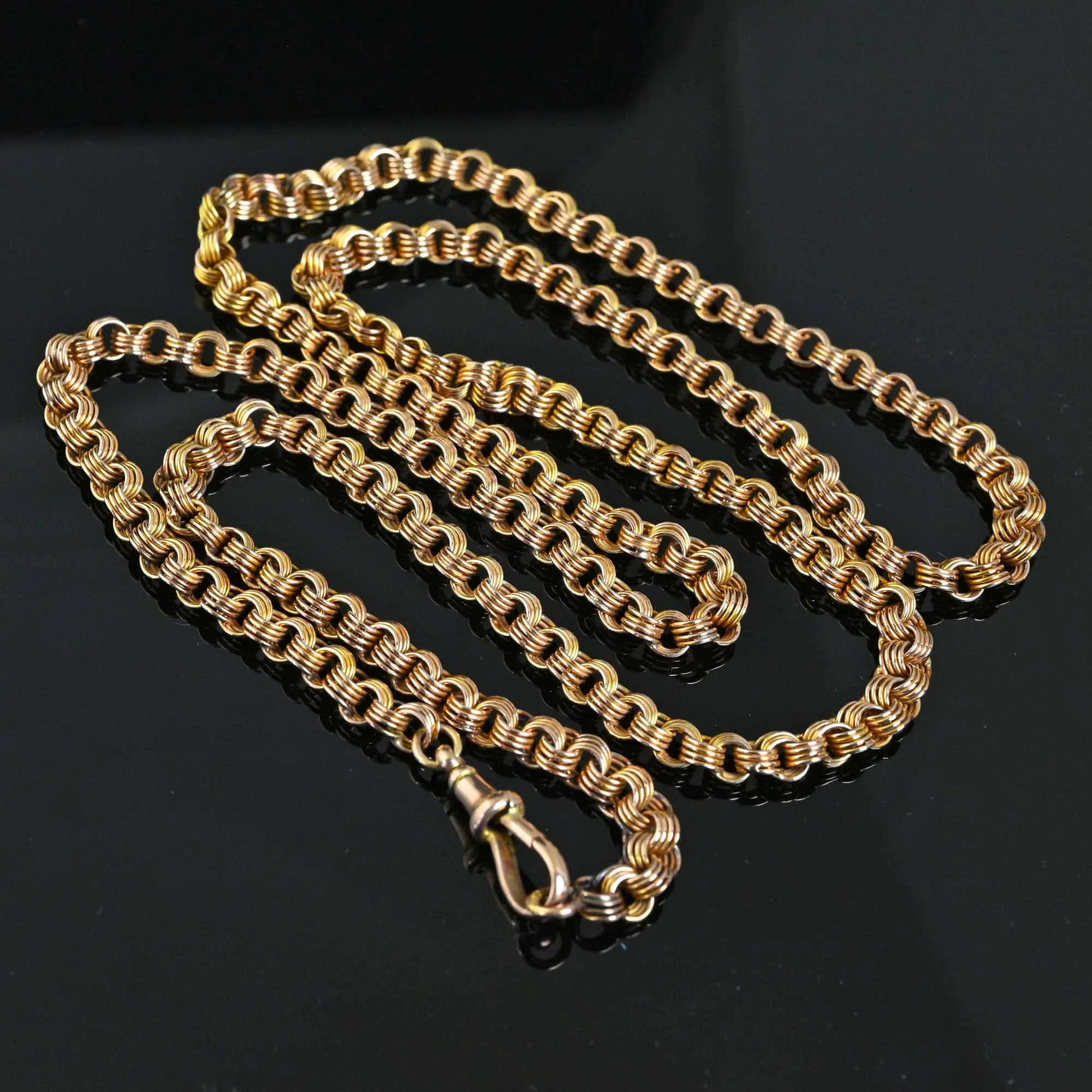 Solid 14K Gold Heavy Russian Link Chain Necklace 41 Gms