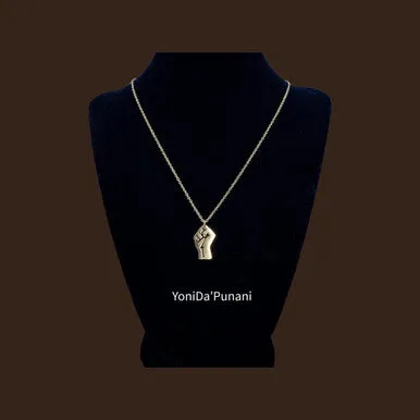 Stainless Steel Raised Fist Necklace Pendant Ornament Jewelry