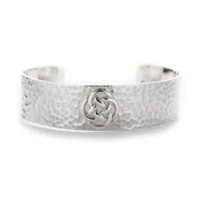 Sterling Silver Celtic Bangle with Eternity Knot