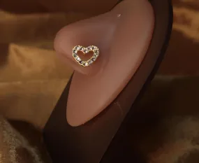 Stylish Heart Nose Stud