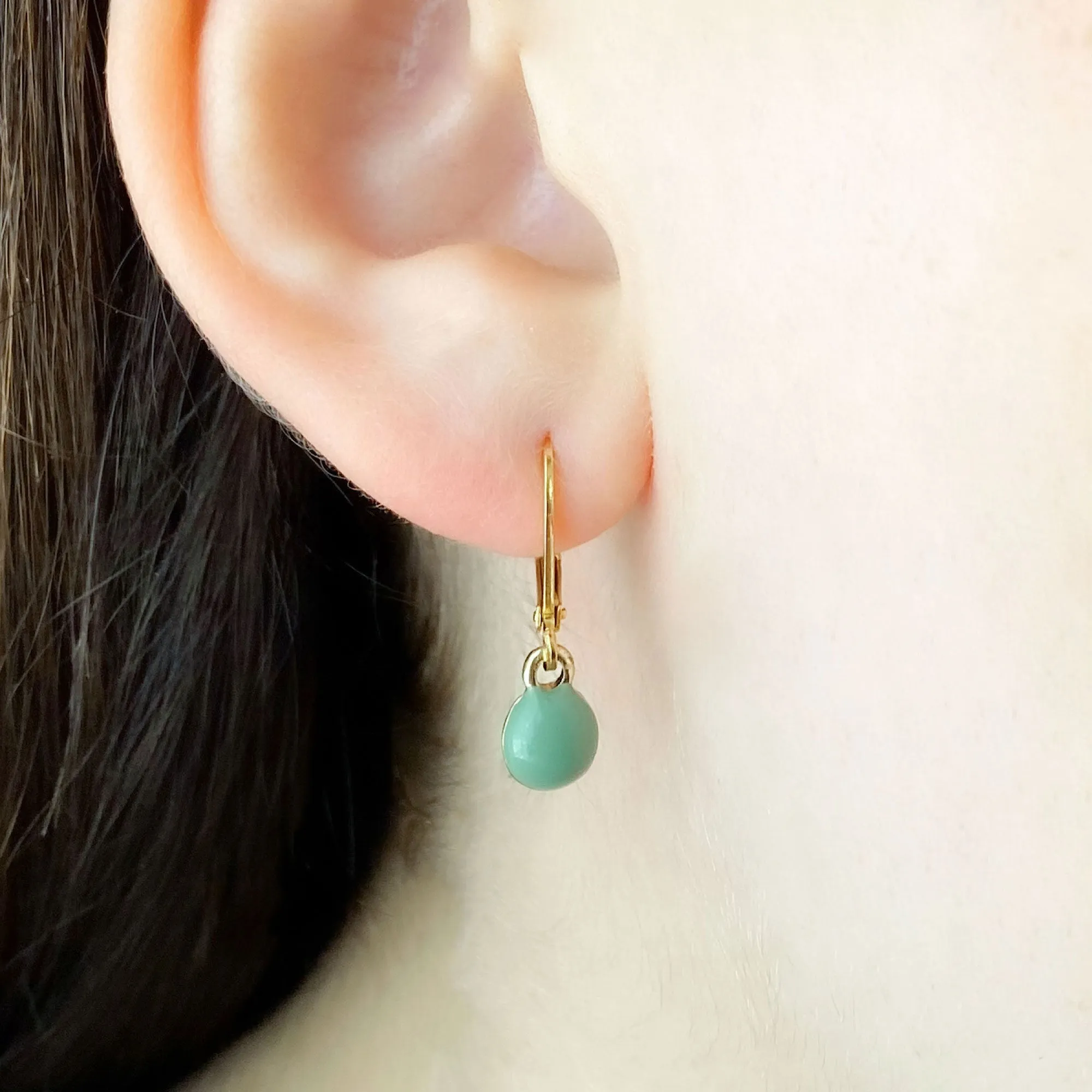 TAYLOR small sage green drop earrings