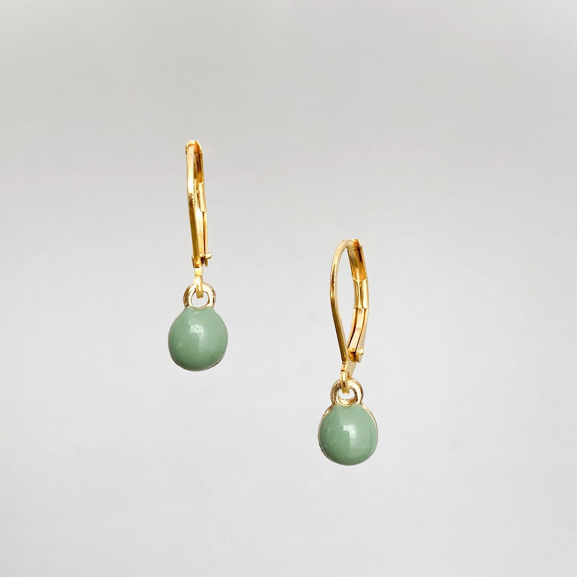 TAYLOR small sage green drop earrings