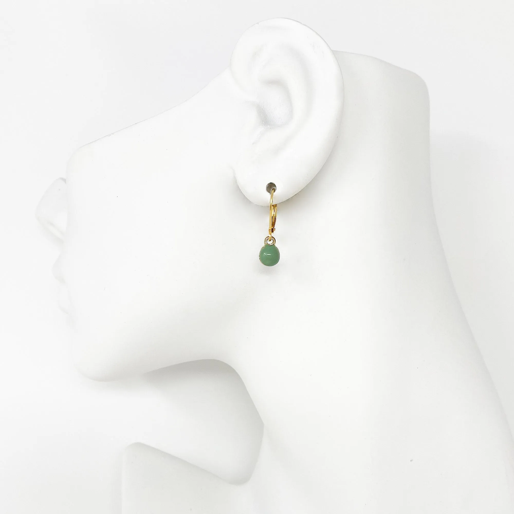 TAYLOR small sage green drop earrings