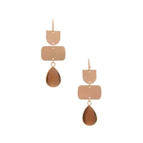 Teardrop Gem Multi Shape Dangle Earring