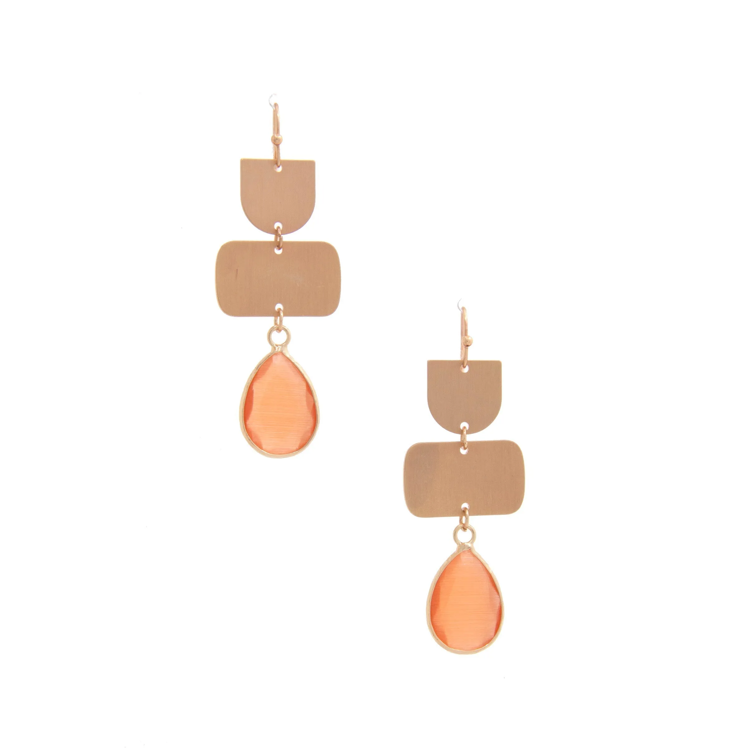 Teardrop Gem Multi Shape Dangle Earring