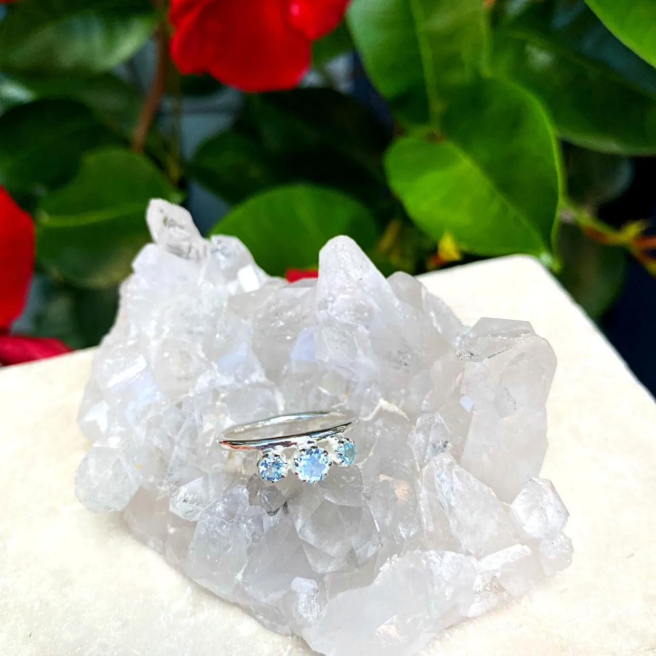 Topaz Three Gem Ring - Trinity