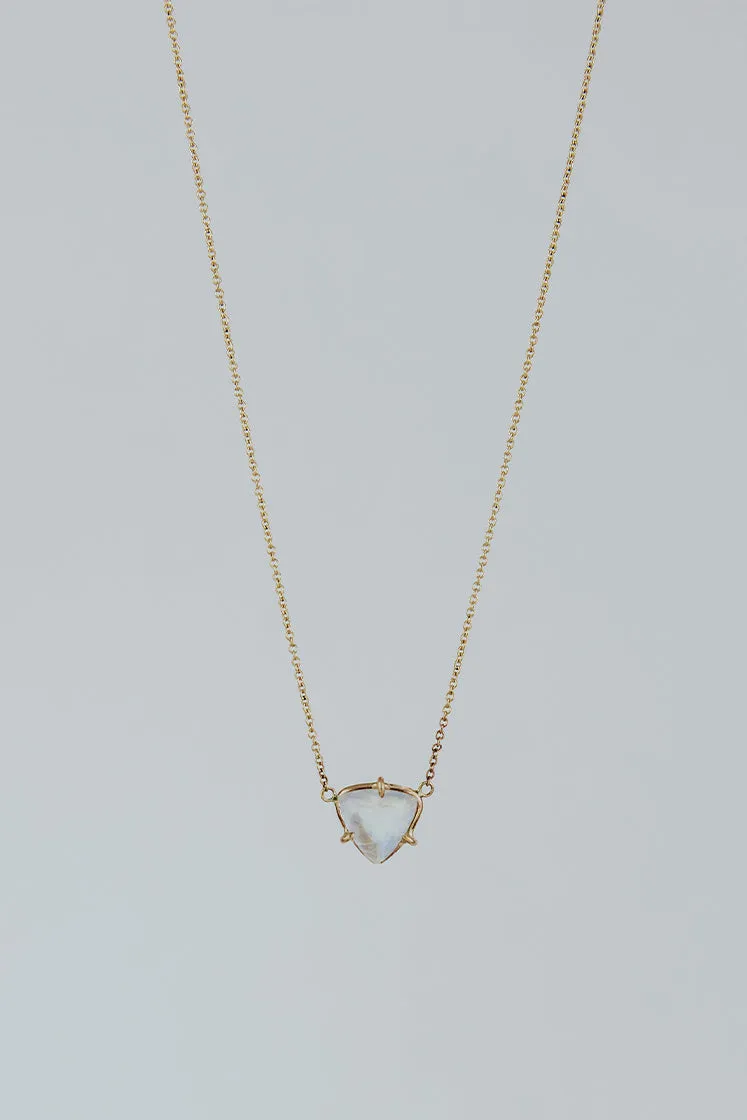 Trillion Gem Cut Necklace - Moonstone