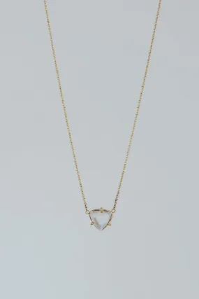 Trillion Gem Cut Necklace - Moonstone