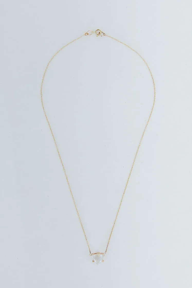 Trillion Gem Cut Necklace - Moonstone