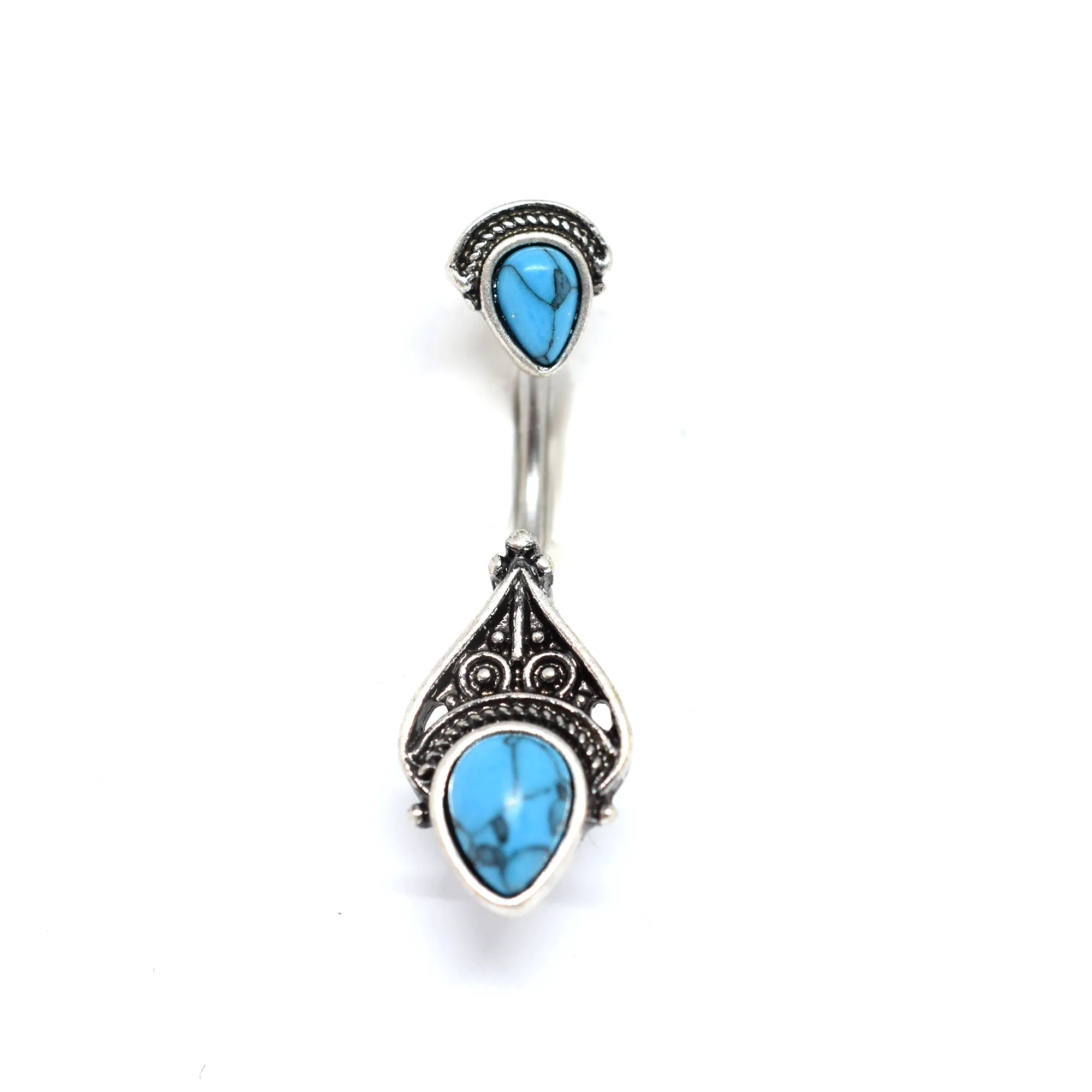 Turquoise Tears Belly Ring