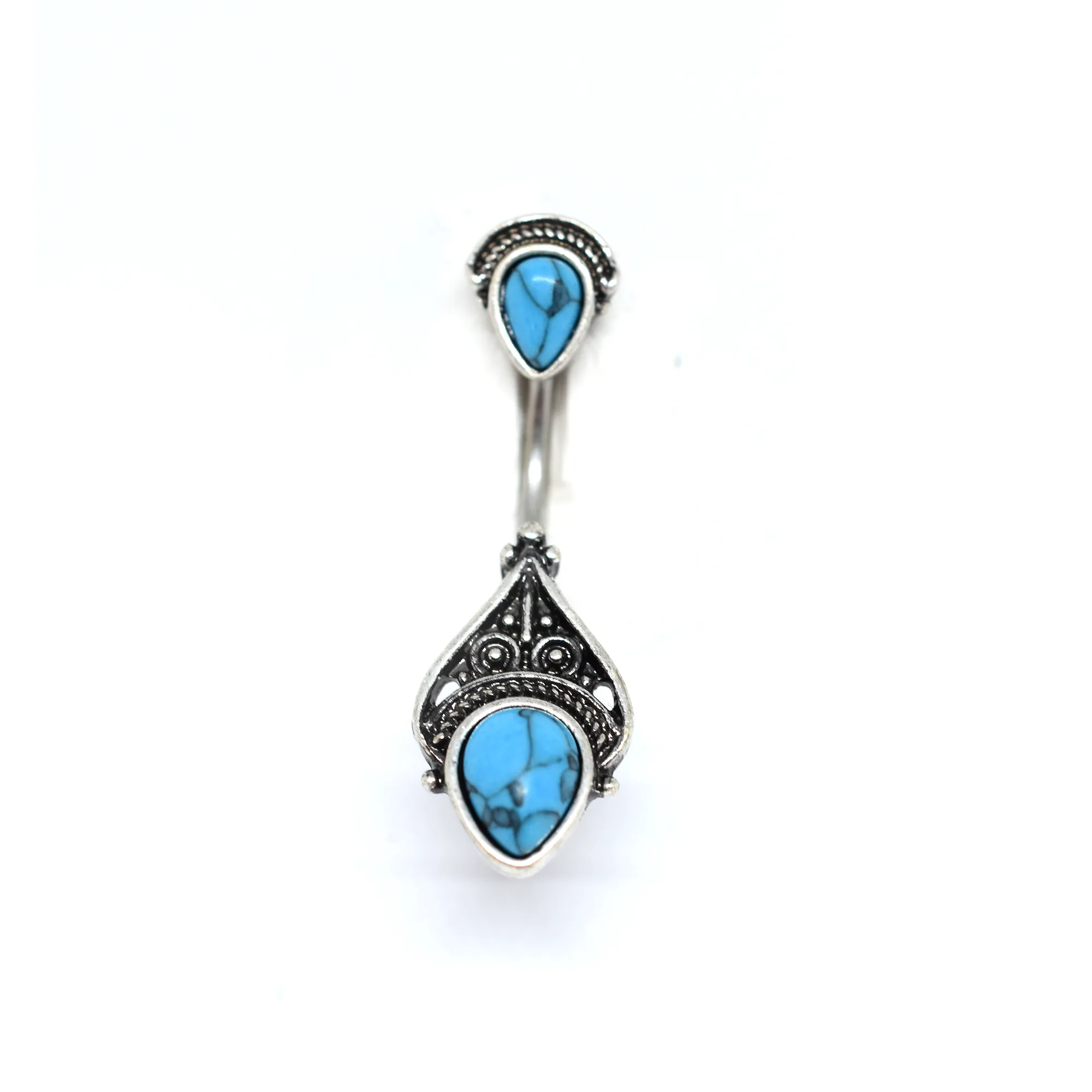 Turquoise Tears Belly Ring