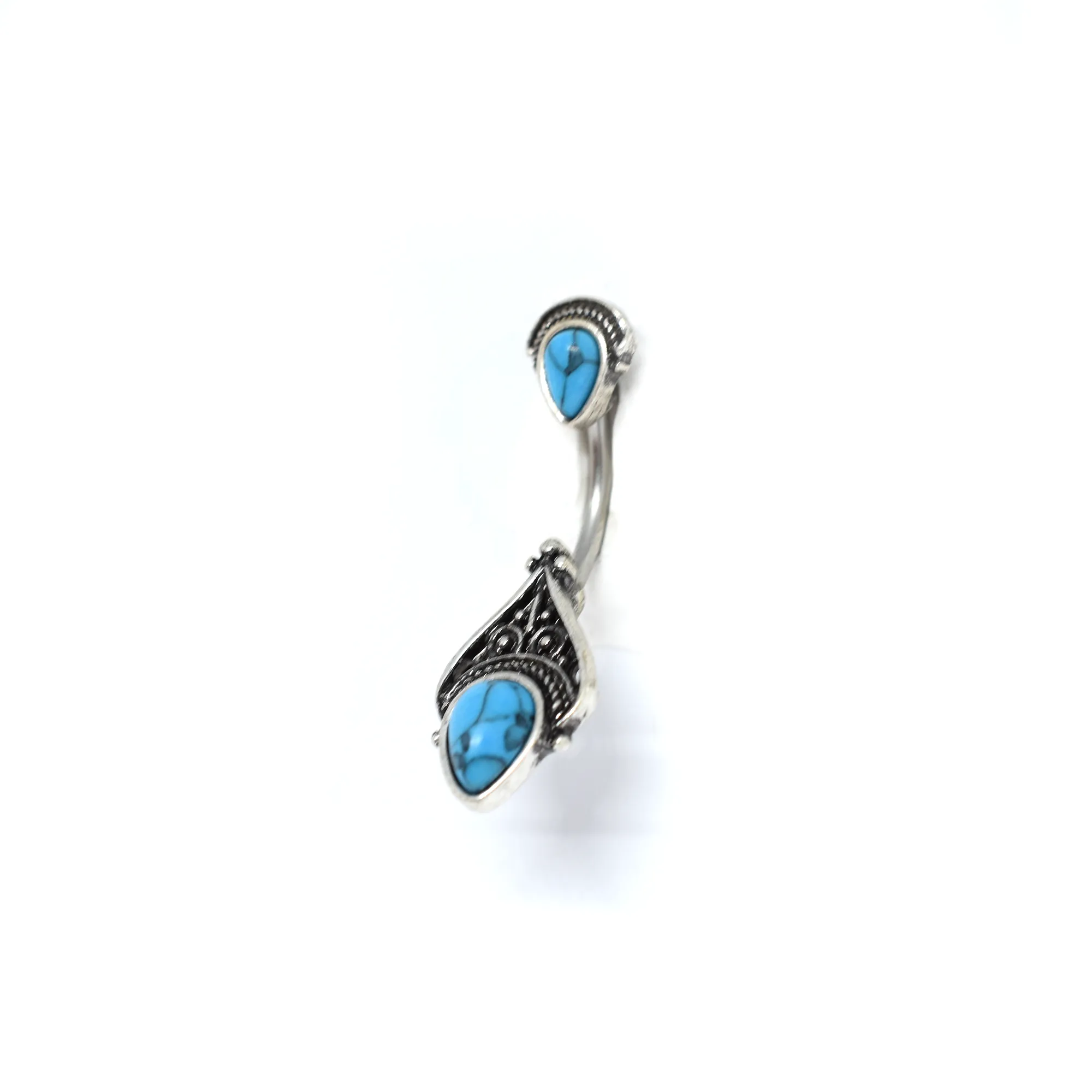 Turquoise Tears Belly Ring