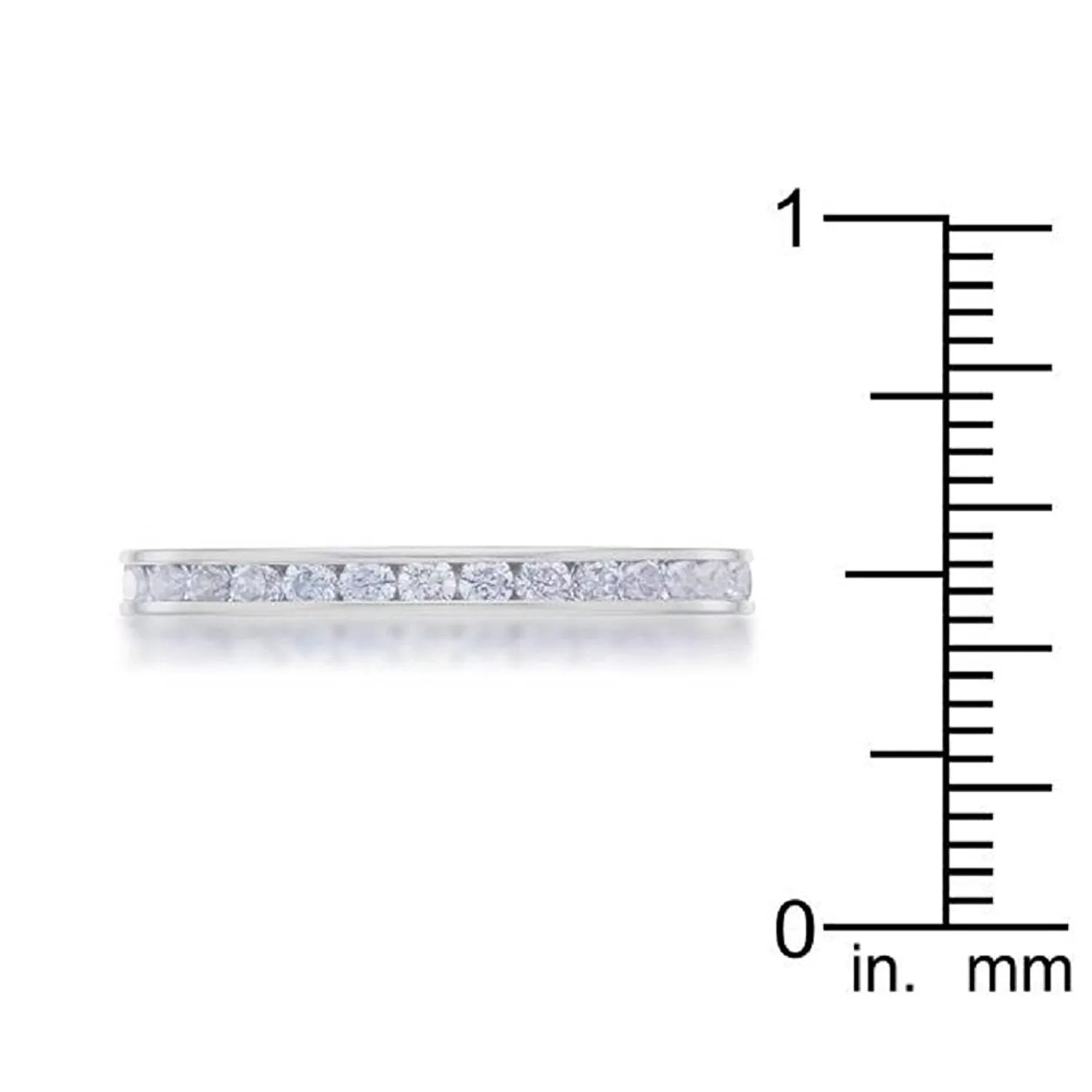 WildKlass 0.5ct Light Lavender CZ Stainless Steel Eternity Band