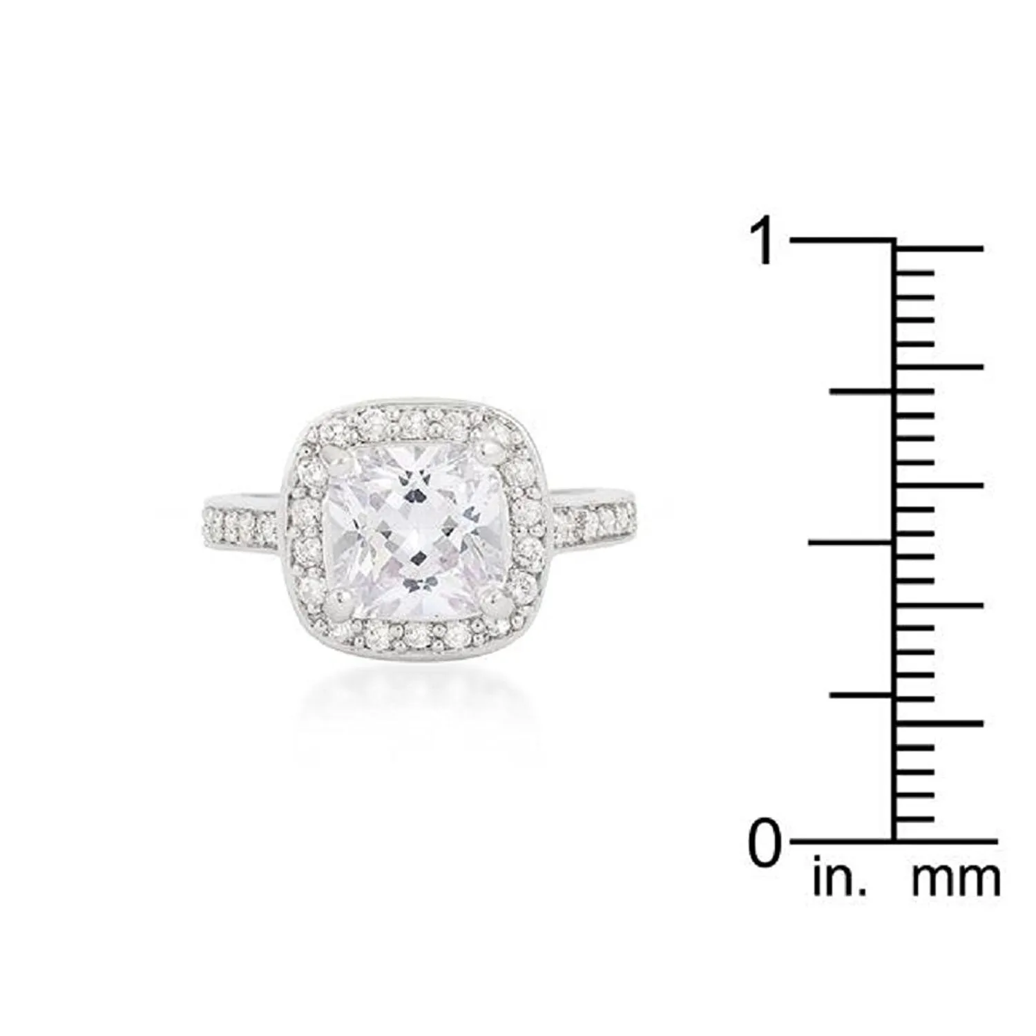 WildKlass Halo Style Cushion Cut Engagement Ring