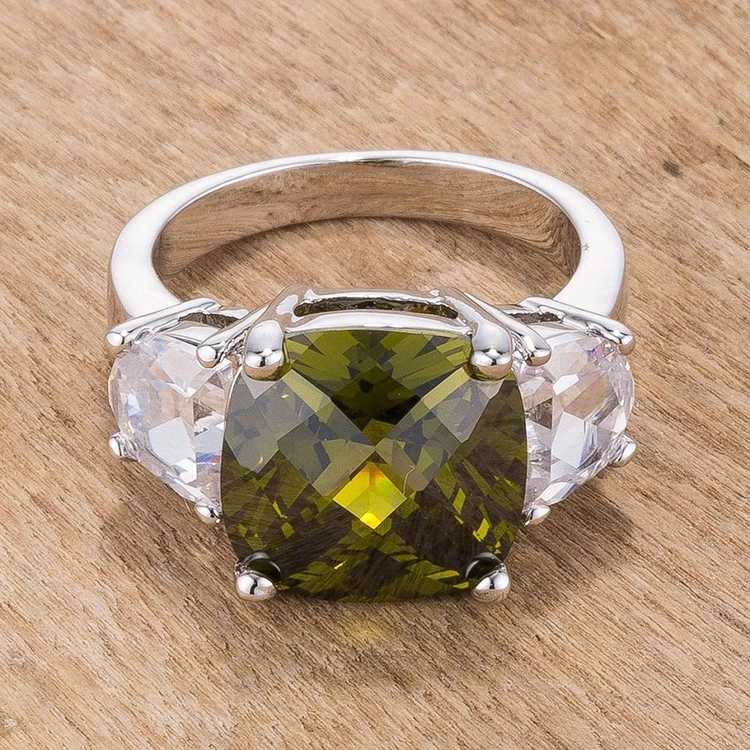 WildKlass Olive Triplet Ring